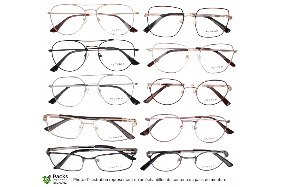 Pack Optical Eyewear Métal et plastique